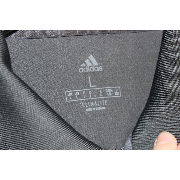 Adidas‎ Climalite Golf Polo Men Size Large Gray with White Logo - Picture 4 of 6